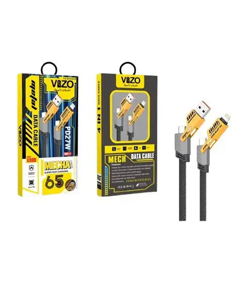 V999 5-in-1 Ultra Fast Multi-mode Cable | Best Quality Cable For Multiple Devices | Charging Cable | Data Cable | Mobile Phone Cable | 5 In 1 Cable