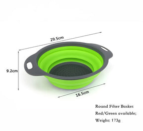 Foldable Drain Basket Plastic Fruit Basket Filter