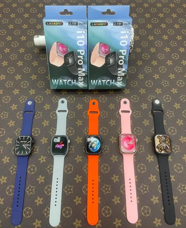I10 Pro Max Smart Watch Series 9 Bluetooth Calling 2.19 Hd Display 49mm Size Sports Fitness With Game ( Random Color )